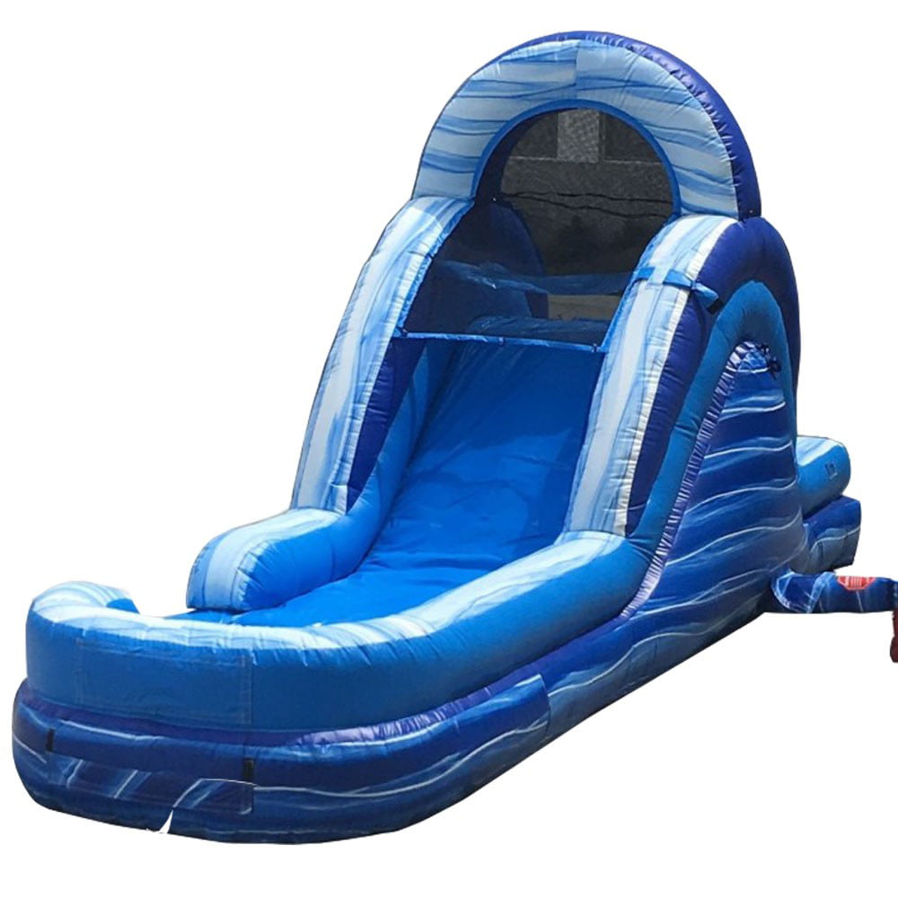 TentandTable Commercial Inflatable Water Slide, Blue Marble with Blower, 12'