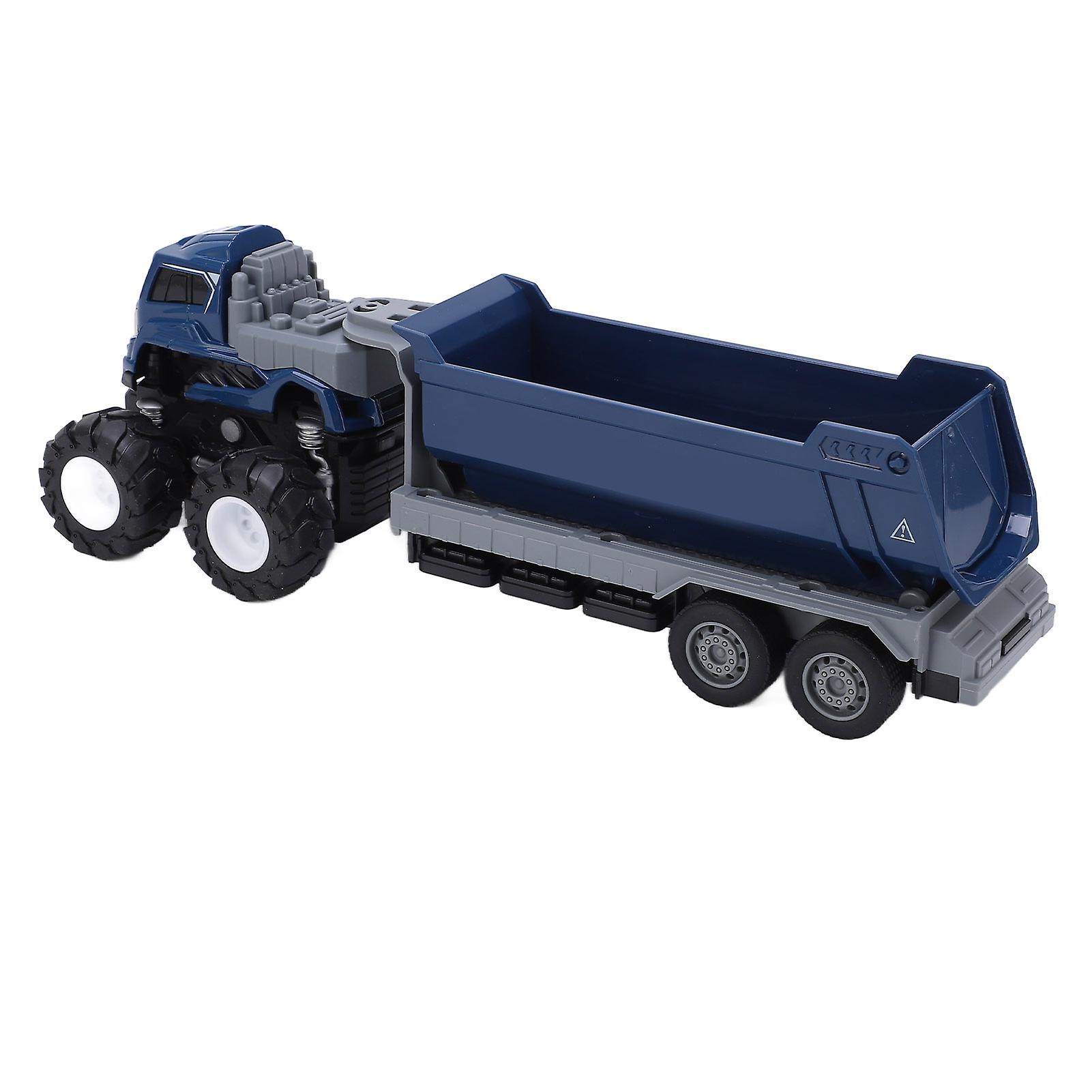 Kids Four Drive Inertial Alloy Transport Trailer Engineering Freight Vehicle Toy Car Model