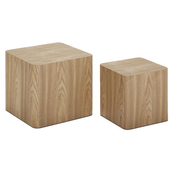 End Table Square Shape Nesting For Multi Spaces， Set of 2