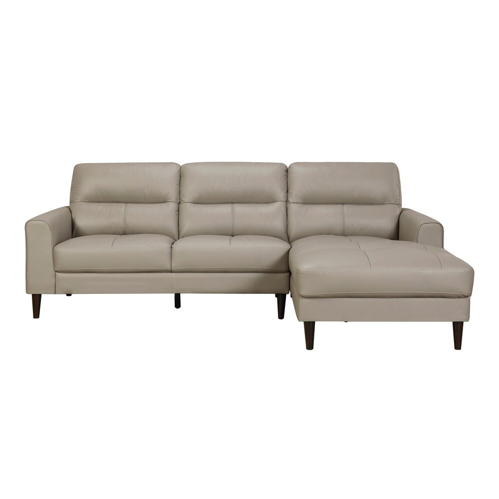 Dakota Leather Match Living Room 2 Piece Sectional with Right Chaise