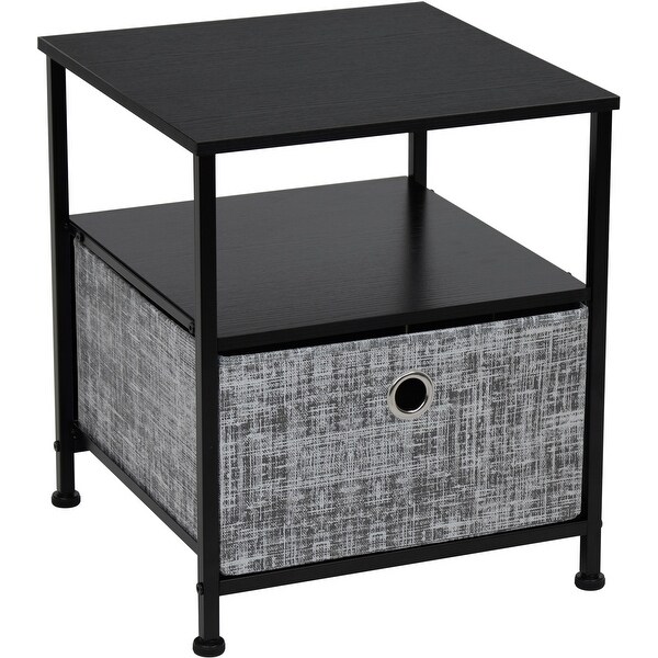 Nightstand 1-Drawer Shelf Storage - Bedside Furniture End Table Chest - - 30821853