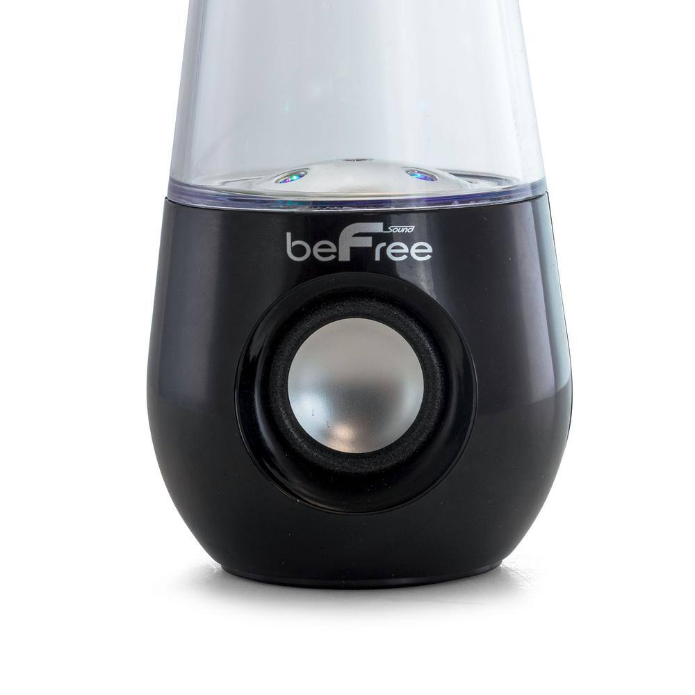 BEFREE SOUND Bluetooth LED Dancing Water Multimedia Speakers in Black 985102278M