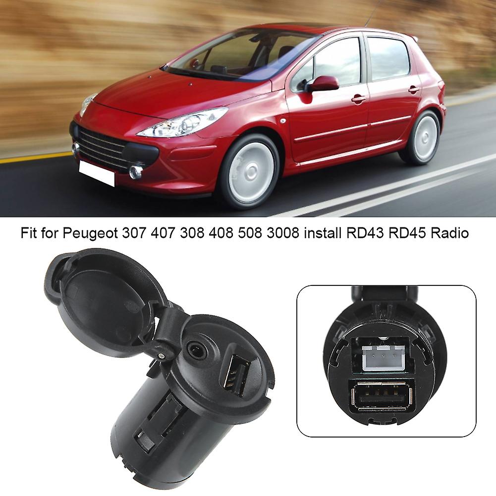 Aux-in Usb Audio Cable Adapter Fit For Peugeot 307 407 308 408 508 3008