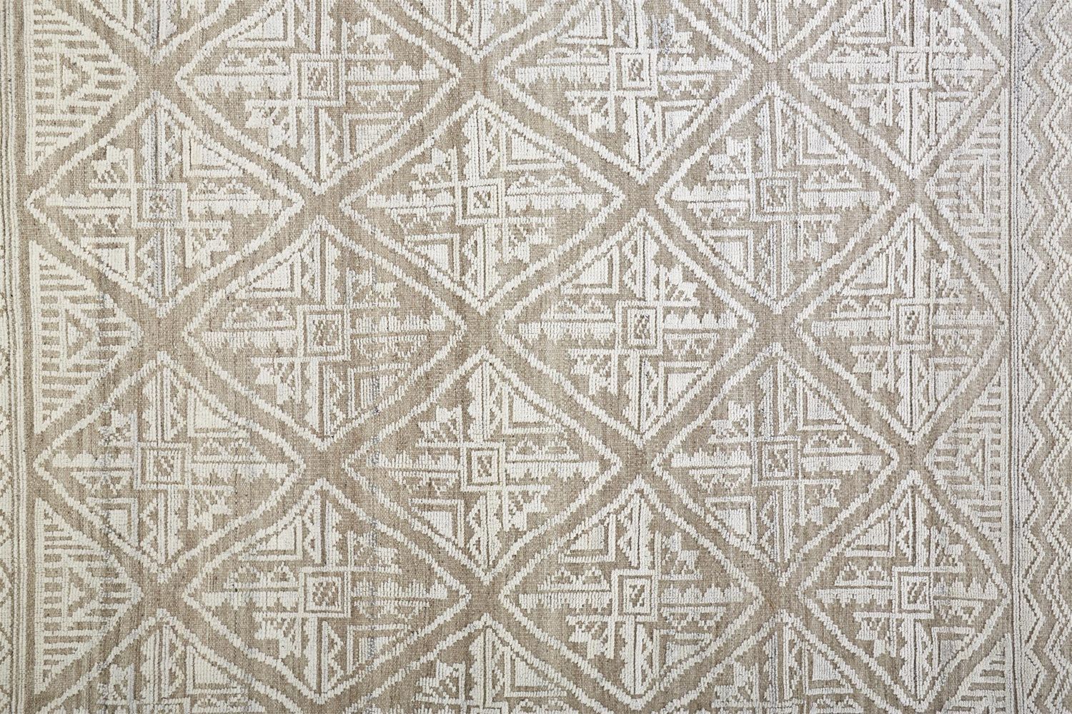 Eckhart Hand Knotted Ivory and Tan Rug by BD Fine