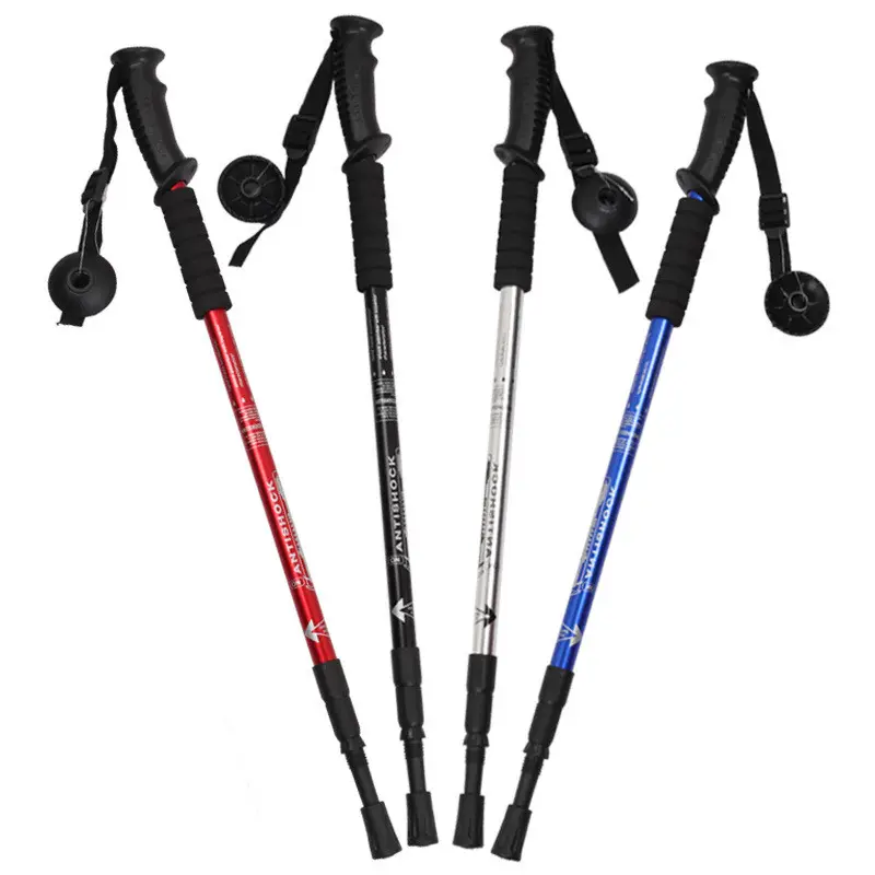 Aluminum trekking walking stick for outdoor hiking umbrella cane walking stick camp walking stick aluminum alloy