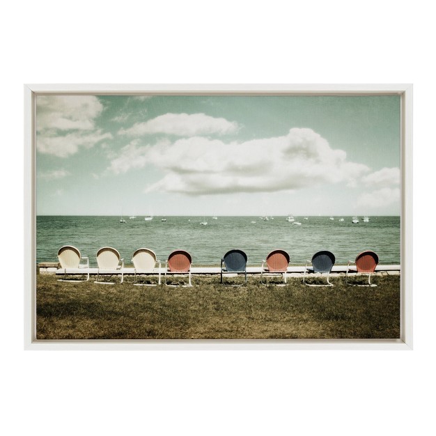 X 24 quot Sylvie Door County Framed Canvas By F2 Images White Designovation