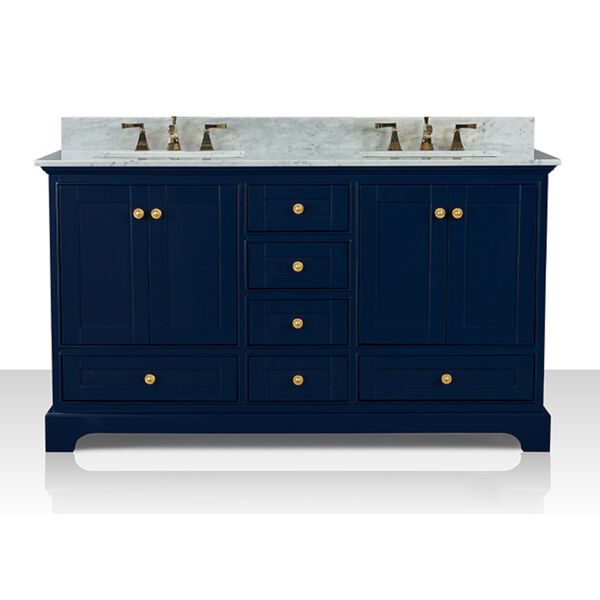 Audrey Heritage Blue White 60-Inch Vanity Console