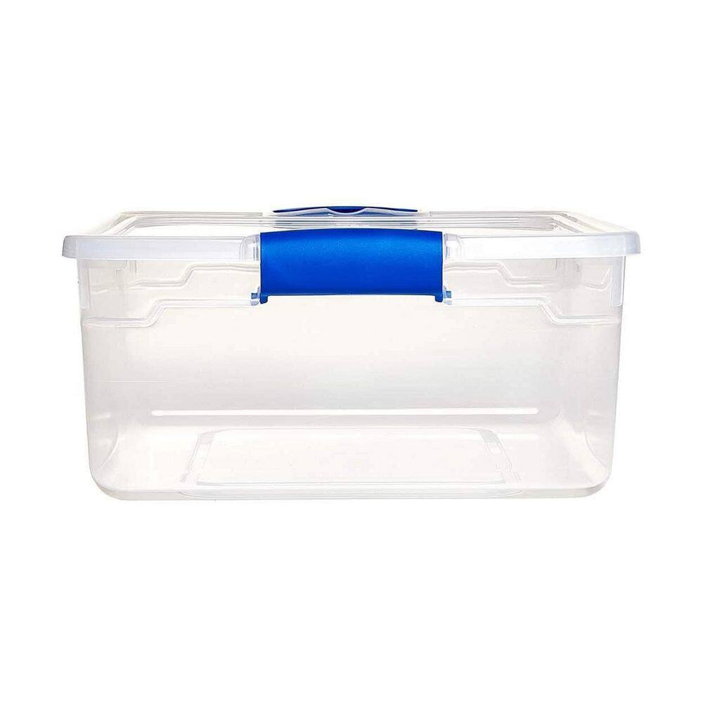 HOMZ 15.5 qt. Heavy Duty Clear Plastic Stackable Storage Containers (16-Pack) 4 x 3420CLRDC.04