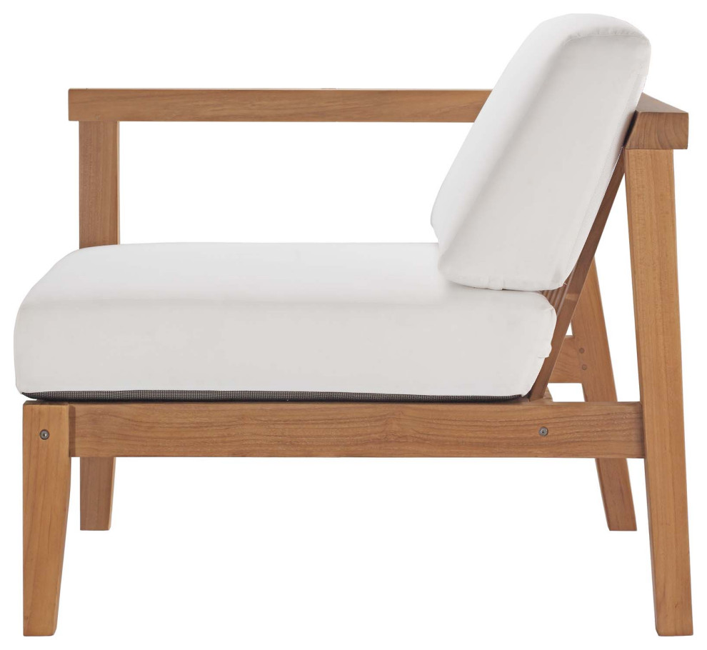 Lounge Loveseat Sofa  Wood  Brown Natural White  Modern  Outdoor Patio Bistro   Transitional   Outdoor Loveseats   by House Bound  Houzz