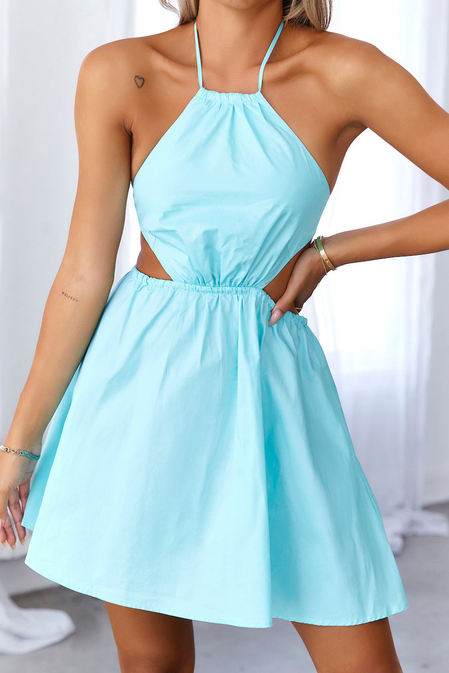 HELLO MOLLY Sweetest Words Dress Aqua