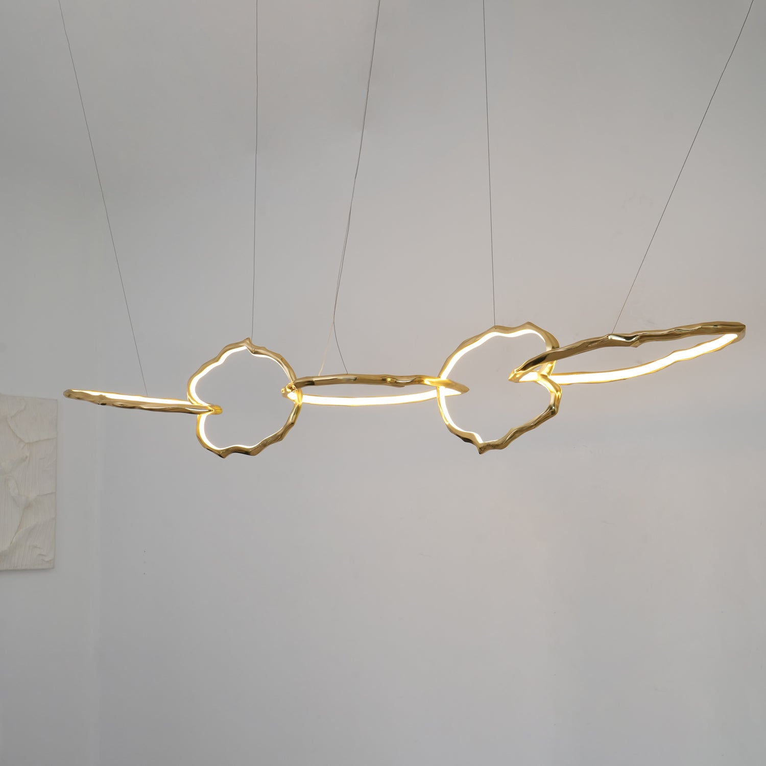 Cloud Rings Series Brass Chandelier