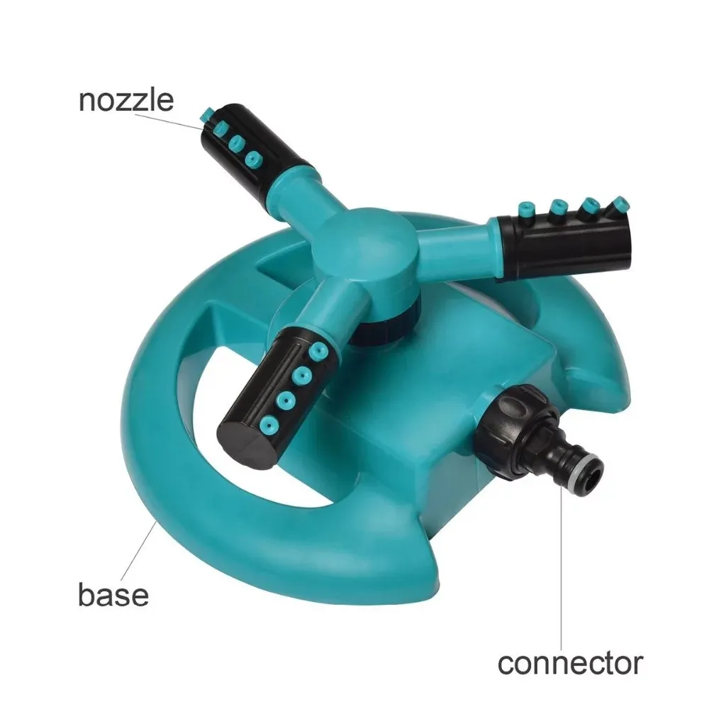 XINGQIU new arrival Watering Head Garden Supplies Lawn Sprinkler Water Durable Rotary Three Arm Water Sprinkler