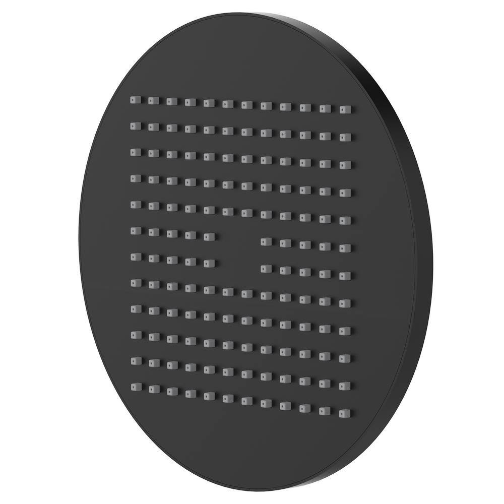 American Standard Modern 1-Spray Patterns with 2.5 GPM 10 in. Wall Mount Fixed Shower Head in Matte Black 1660683.243