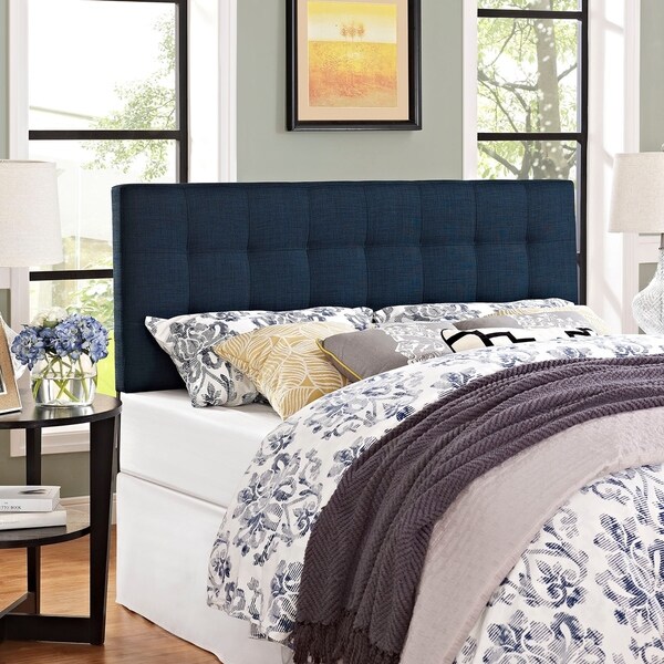 Porch and Den Tularosa Navy Upholstered Headboard - - 20340146