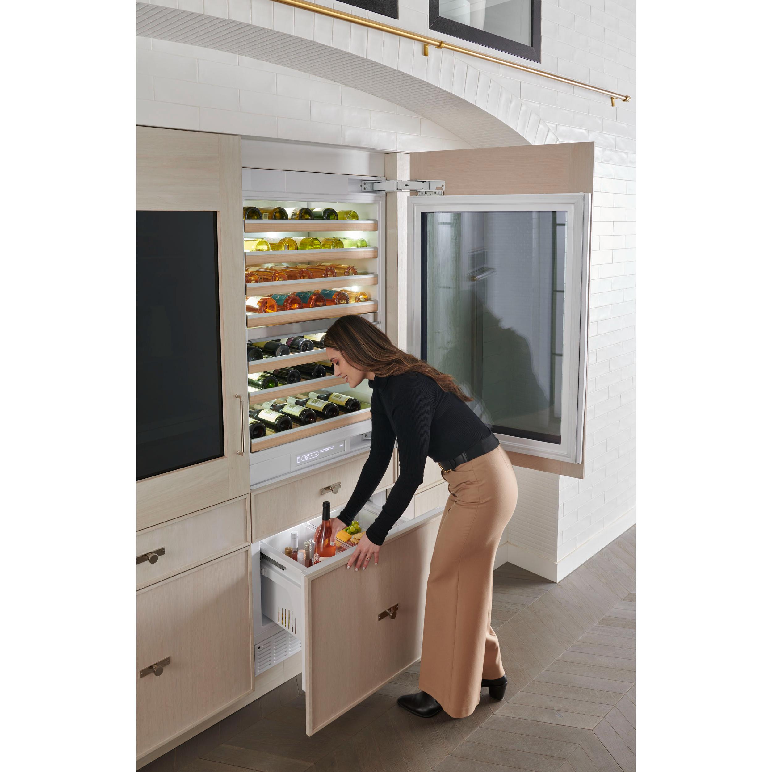 Monogram 106-Bottle Fully Integrated Wine Refrigerator ZIW303NPPII