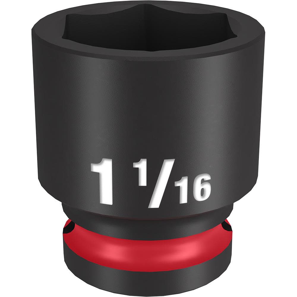 Milwaukee SHOCKWAVE闁?Impact Duty闁?Socket 1/2 Drive 1-1/16 Standard 6 Point