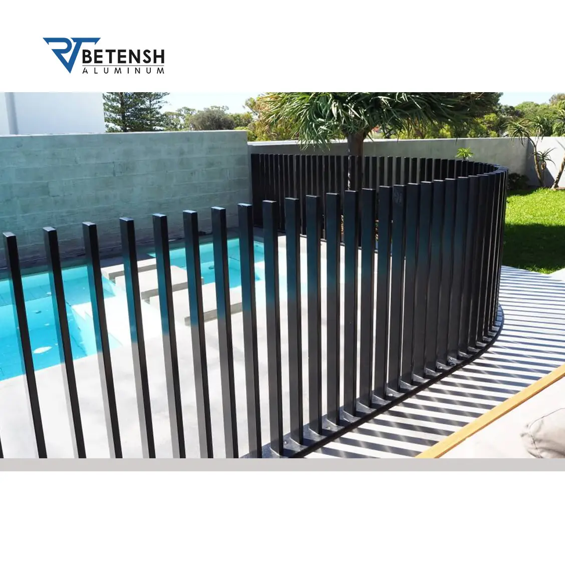 China Factory price Supply power coated Modern Design aluminum blade fence