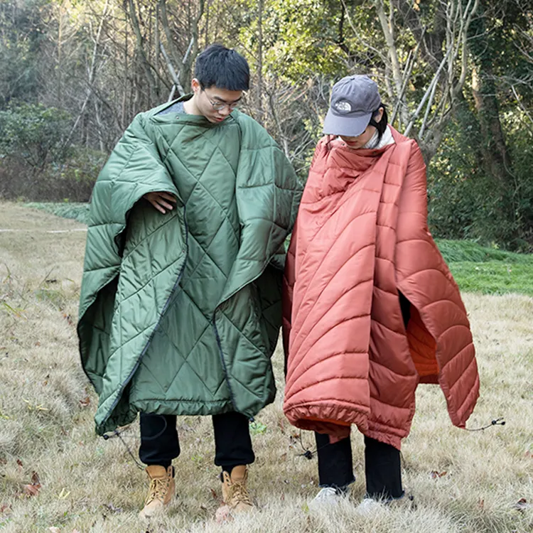 Sustainable Lightweight Warm Quilt Puffy Camping Blanket For Backpacking Hiking