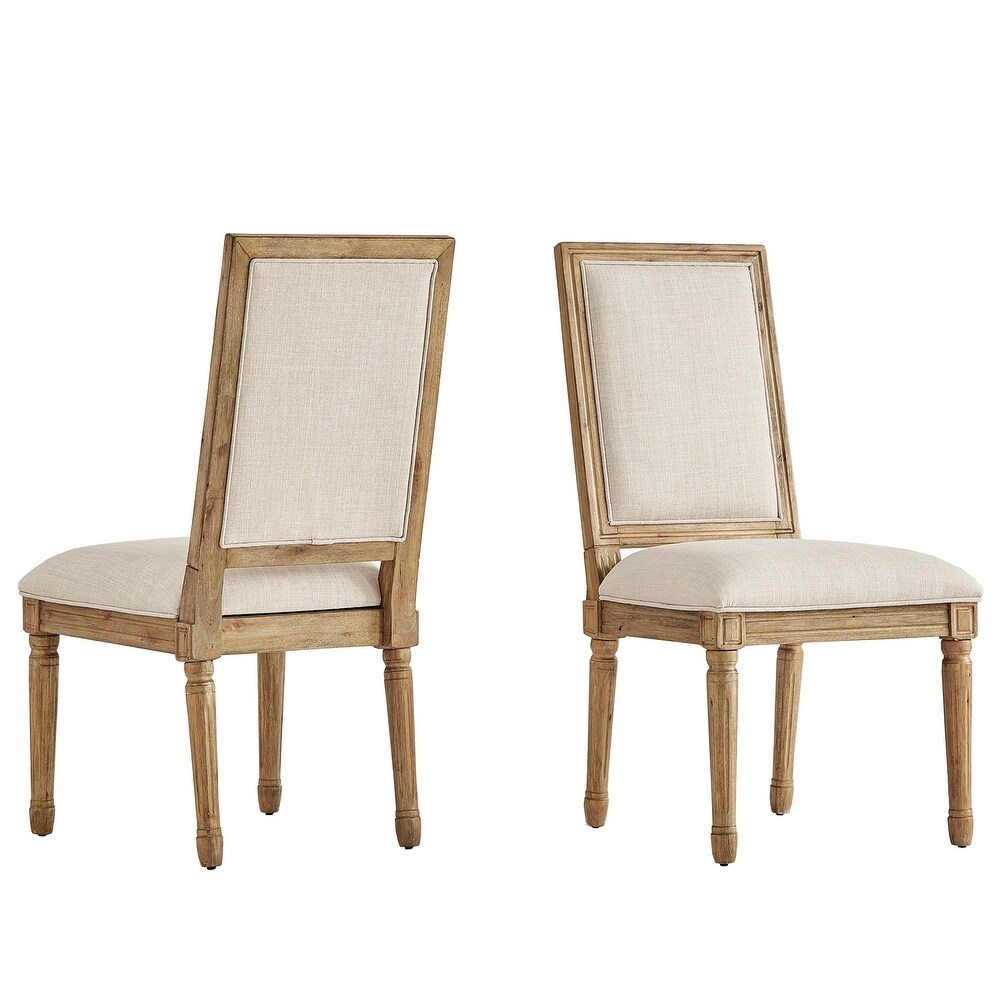 Deana Rectangular Linen Dining Chairs (Set of 2) by iNSPIRE Q Artisan