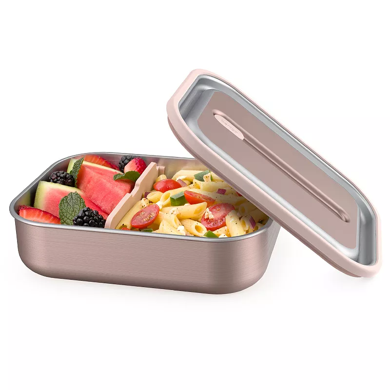 Neutral Bentgo Stainless Leak-Proof Bento-Style Lunch Box with Removable Divider