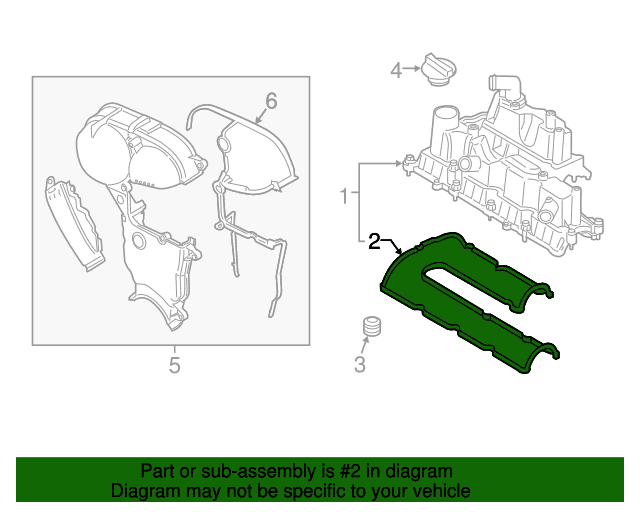 Genuine OE Ford Valve Cover Gasket - BM5Z-6584-B