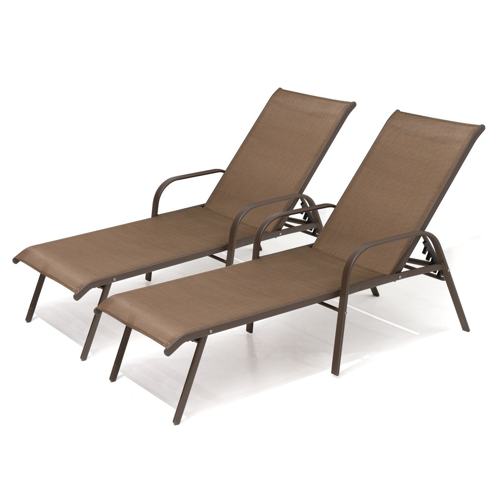 Pellebant Outdoor Adjustable Patio Chaise Lounge Chairs