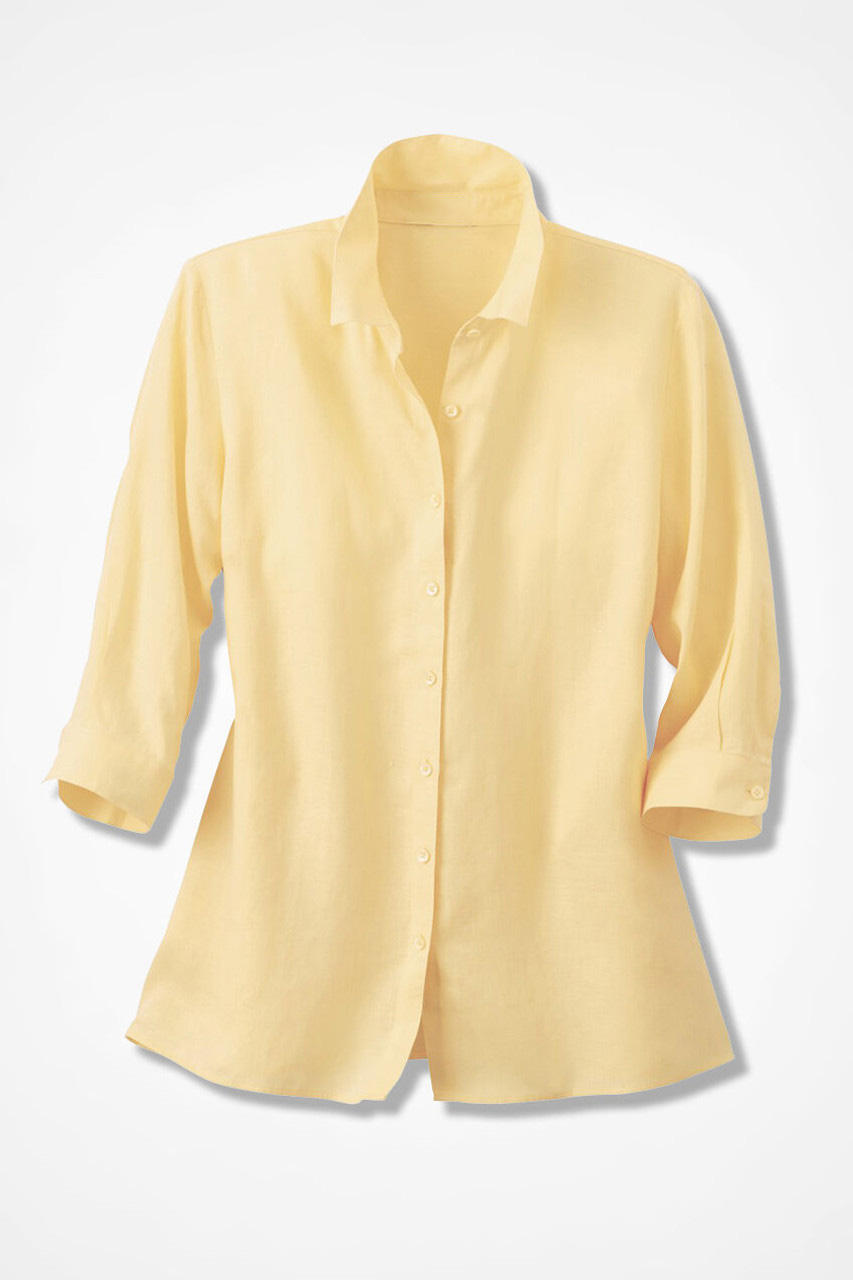Easy-Care Linen Big Shirt