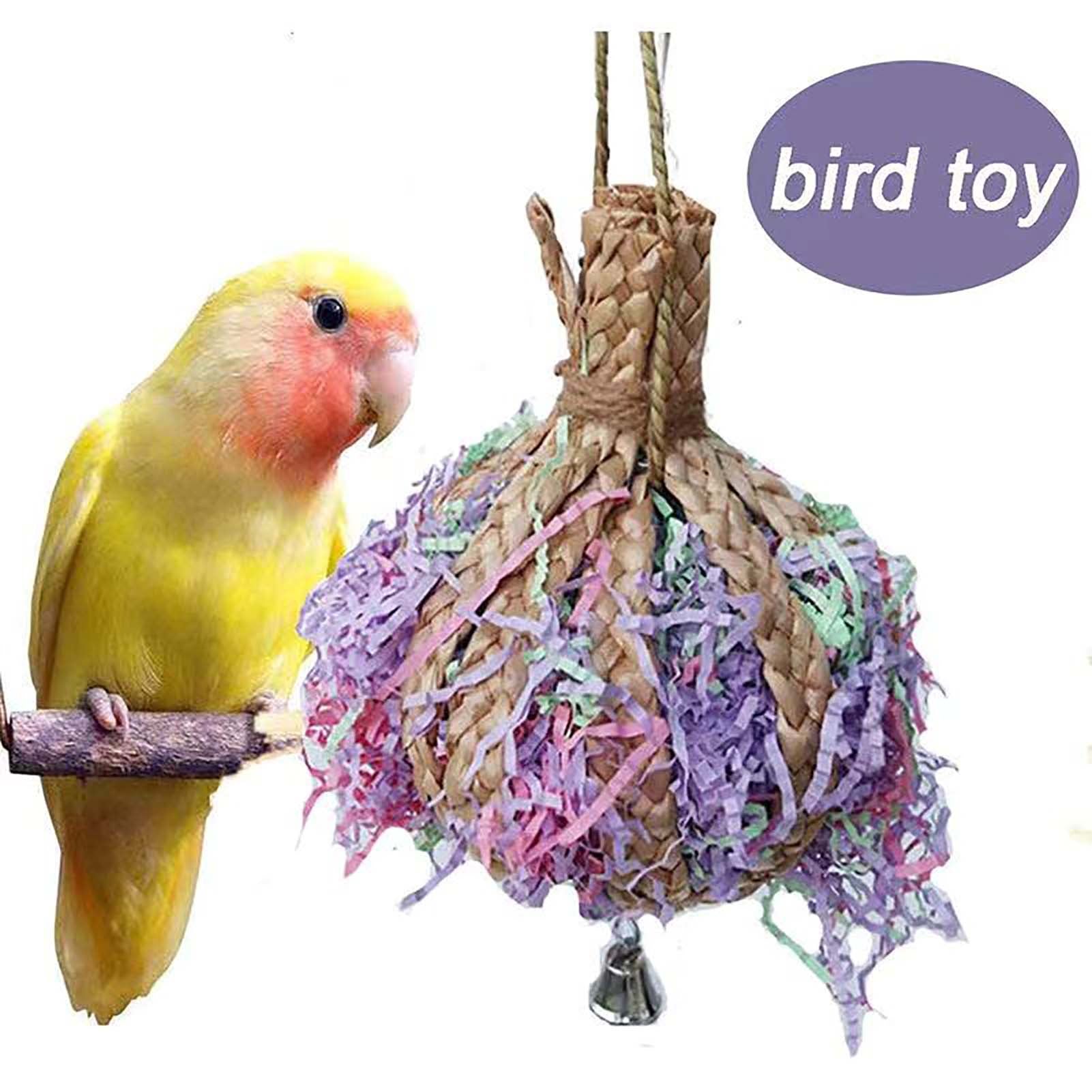 walmeck Bird Chewing Bird Shredding for Parrot Cage Foraging Shredder Bird Training