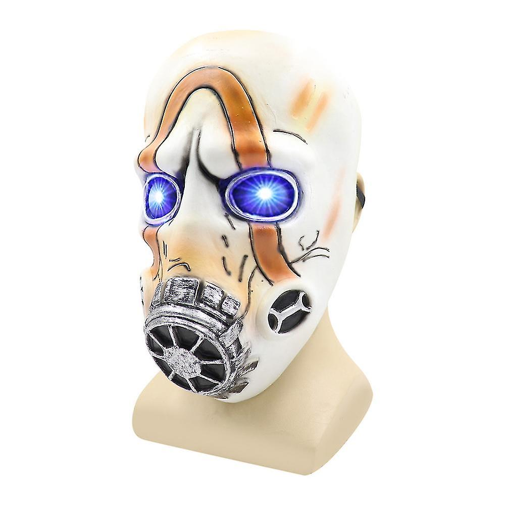 Psycho Latex Mask LED Light Eyes Scary Halloween Cosplay Mask for Party Bar