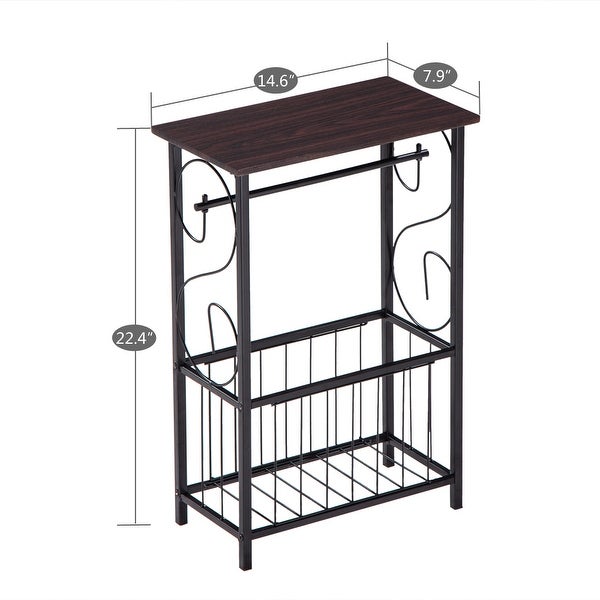 Bathroom Table Interior Side Table Tissue Magazine Rack