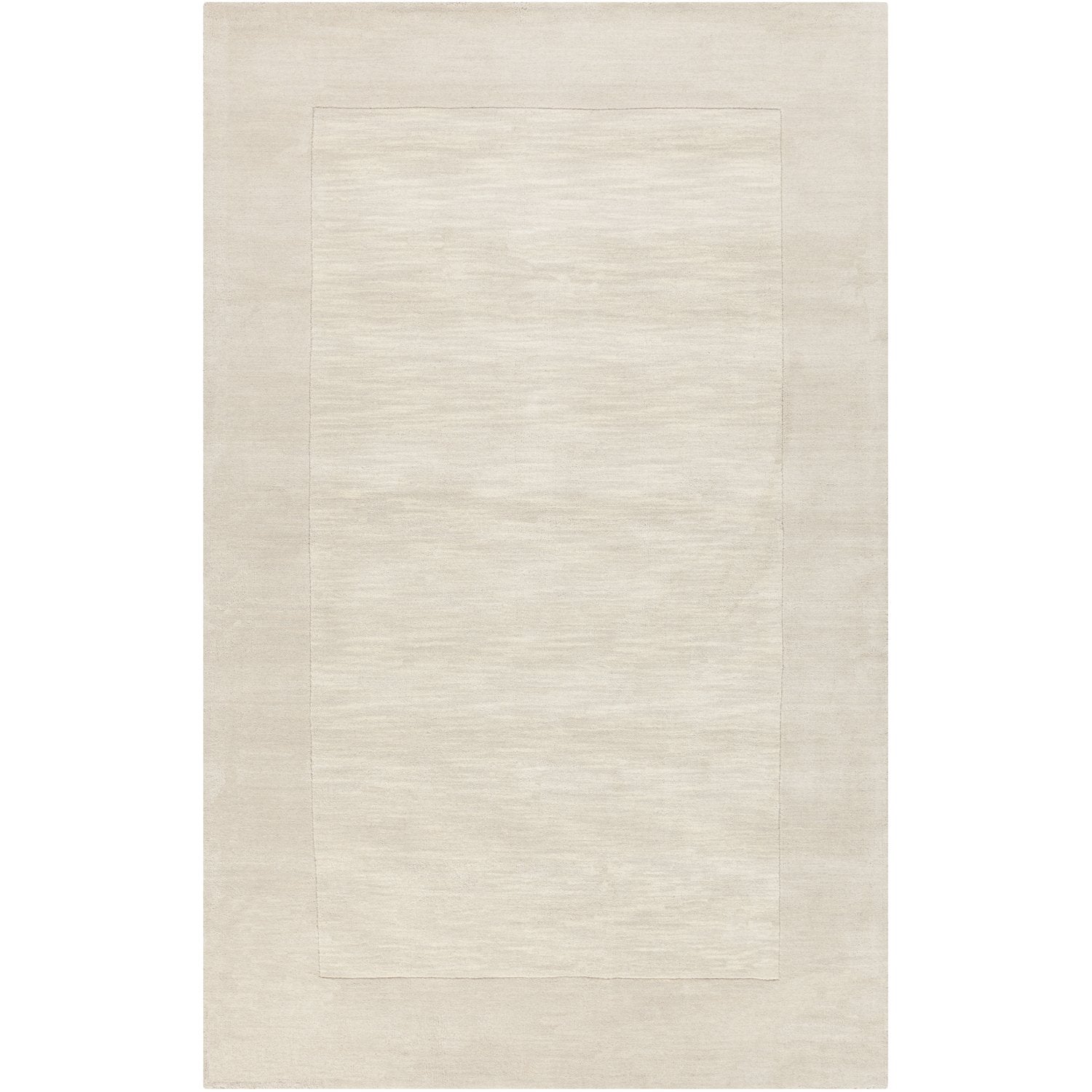 Mystique Collection Wool Area Rug in Parchment and Winter White