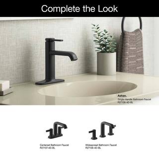 KOHLER Ashan Single Hole Single-Handle Bathroom Faucet in Matte Black K-R27136-4D-BL