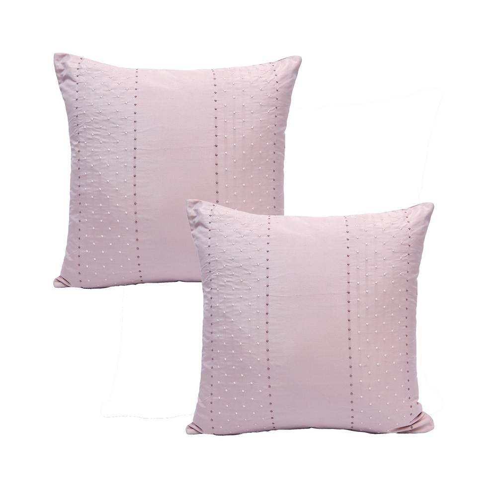 Marquesa Dots Slub Texture Pillow Shell 2 Piece Set  NO INSERT