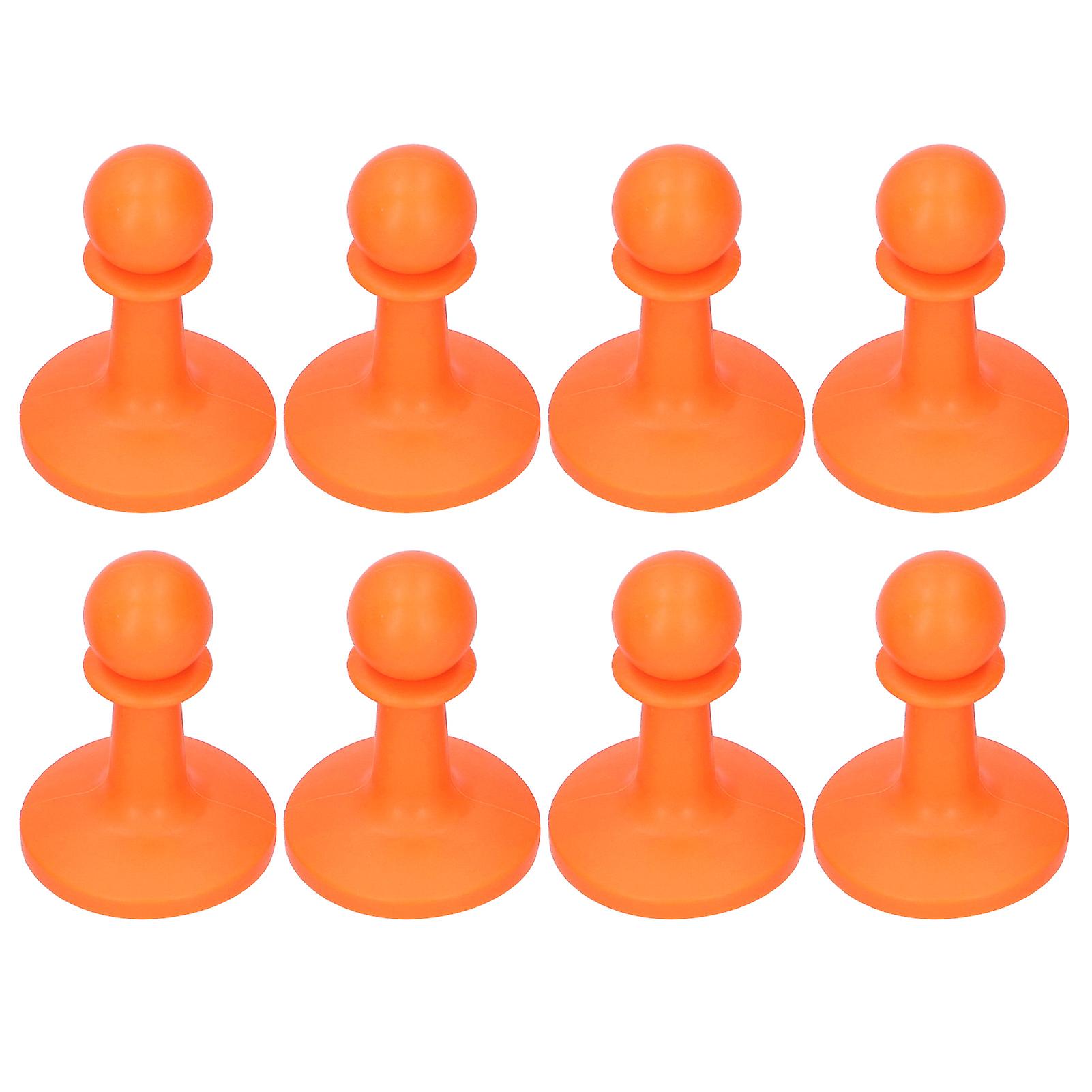 8pcs Tent Pole Rod Support Thunder Proof Cap For Outdoor Camping Hiking Tent Accessories (orange)