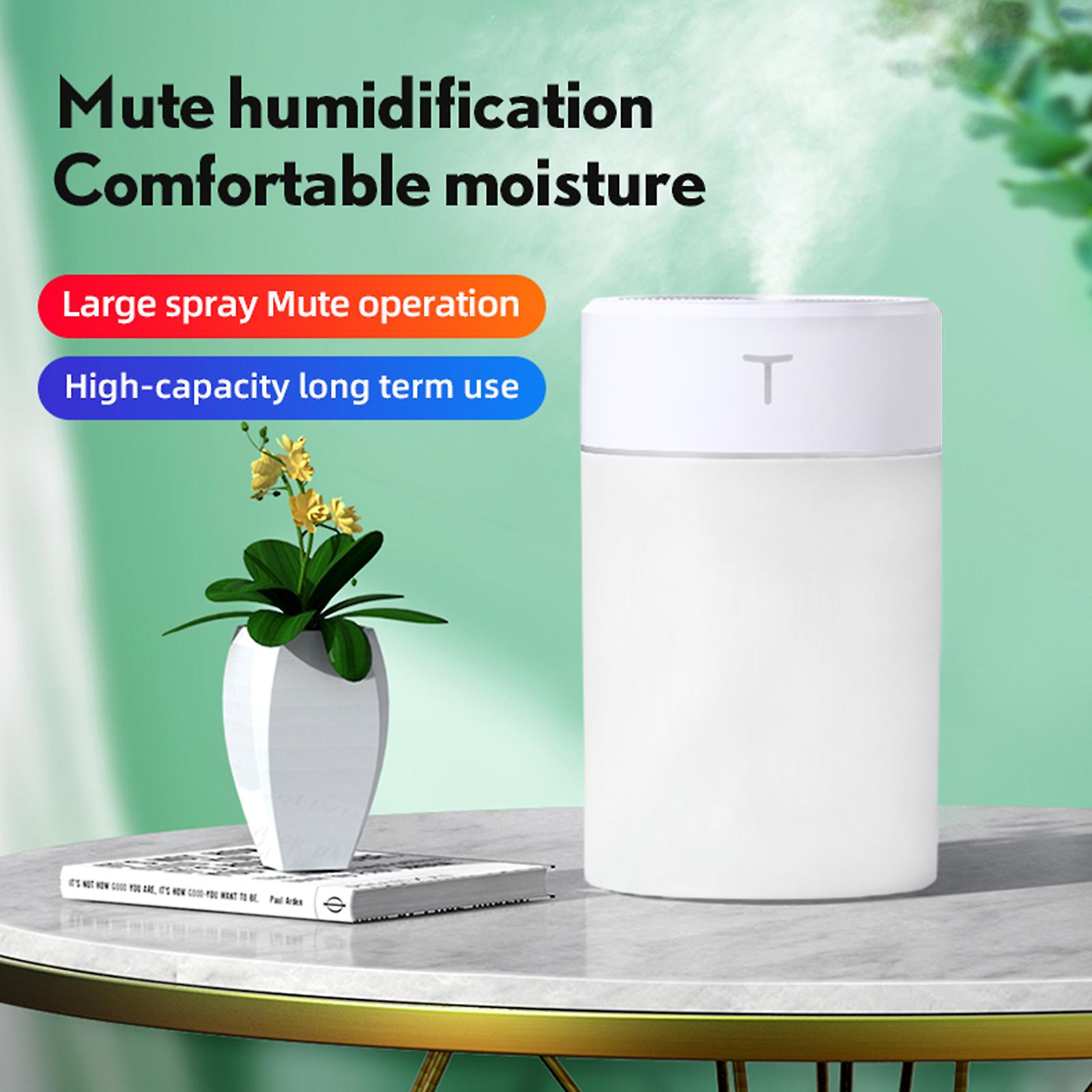 Green 360ml Mist Humidifier Portable Desk Night Light Quiet Cool Usb Humidifier Waterless Auto-off Humidifier For Home Travel Office Bedroom