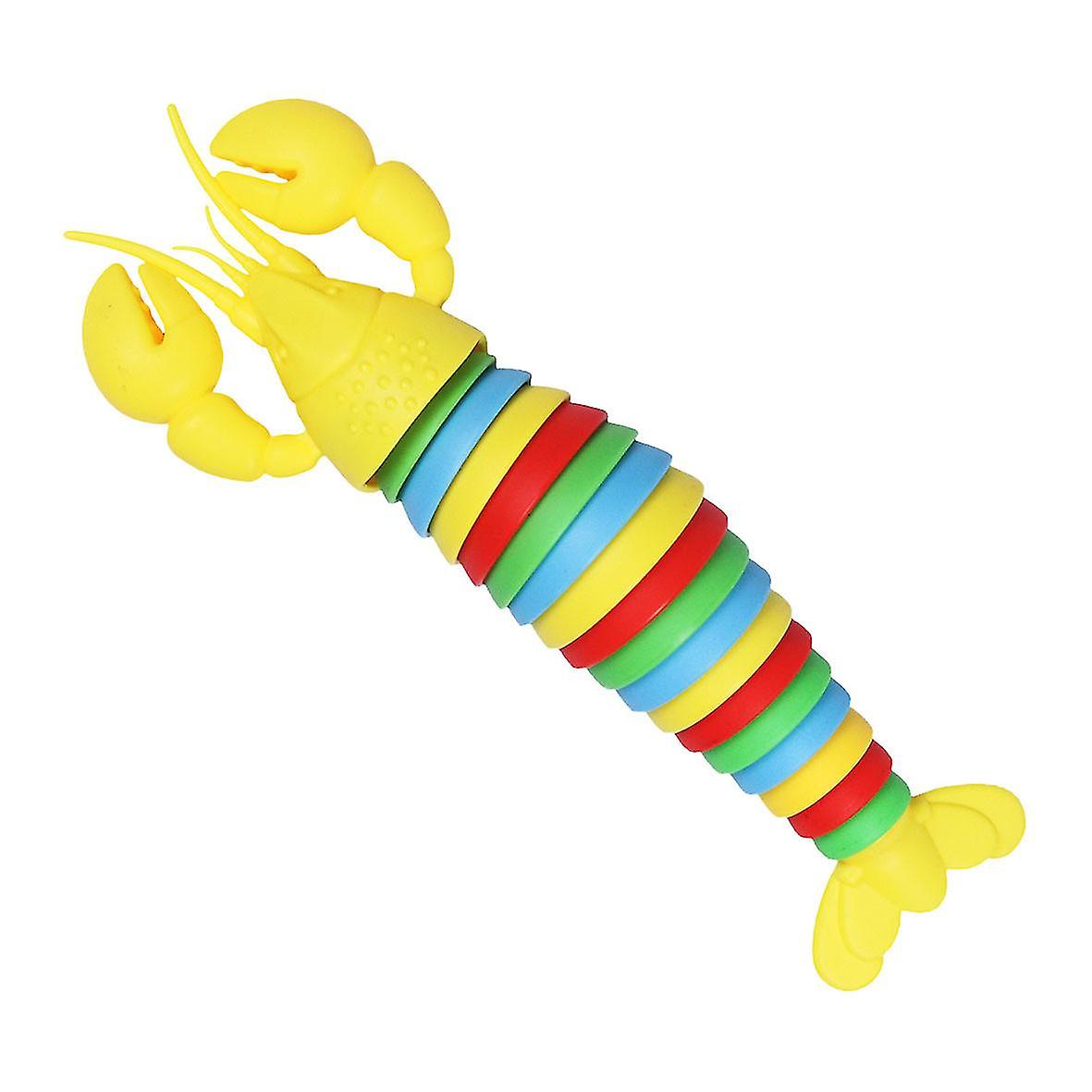 5pcs Lobster Fidget Toy 3d Printed Articulated Sensory Lobster Fidget Toy Flexible Fidget Sensory Toys Autistic Multicolor Stress-relief Toys (di Man)