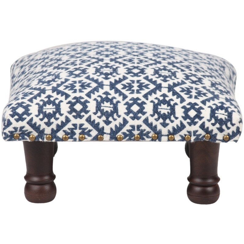 HERAT ORIENTAL Handmade Cotton Upholstered Footstool
