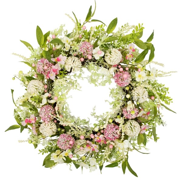 Hydrangea and Berry Floral Spring Wreath