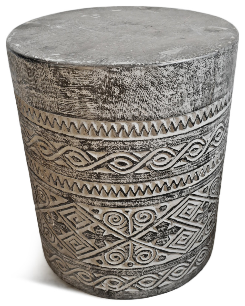 Java Grey Wash Side Table Stand   French Country   Side Tables And End Tables   by Design Mix Furniture  Houzz