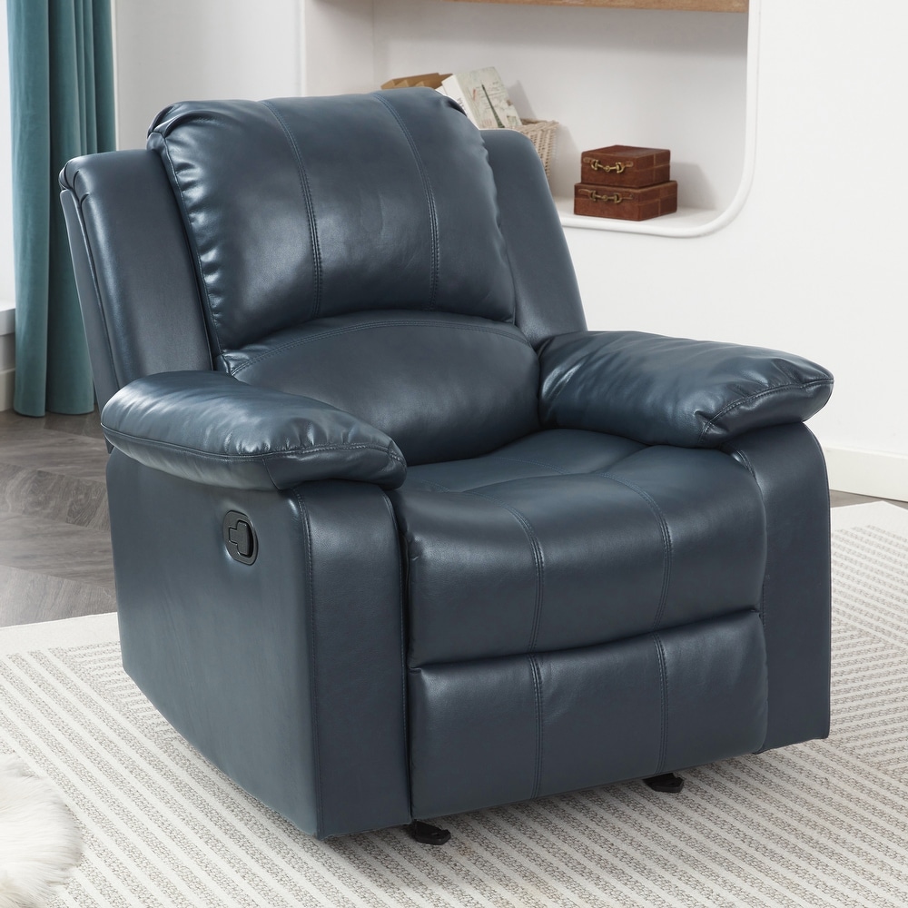 Charleston Leather Gel Glider Rocker Recliner by Greyson Living