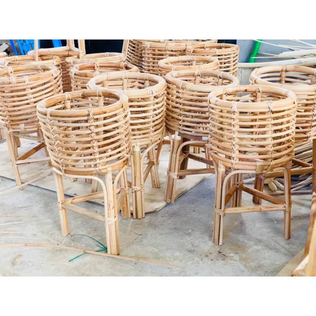 New  for 2023 Natural Handmade Eco friendly Rattan Planter for Home garden Garden supplies  for Wholesale