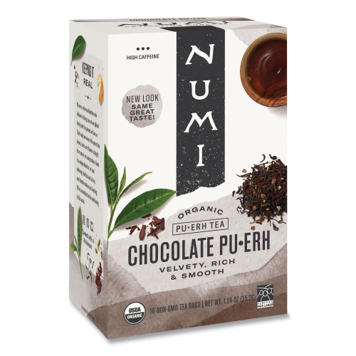 Numi Organic Tea， Chocolate Puerh， 16/Box (10360)