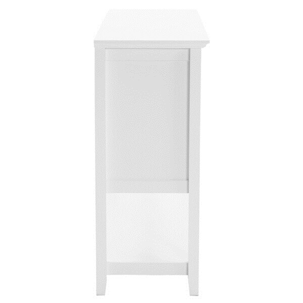 White Bathroom Floor Storage Cabinet