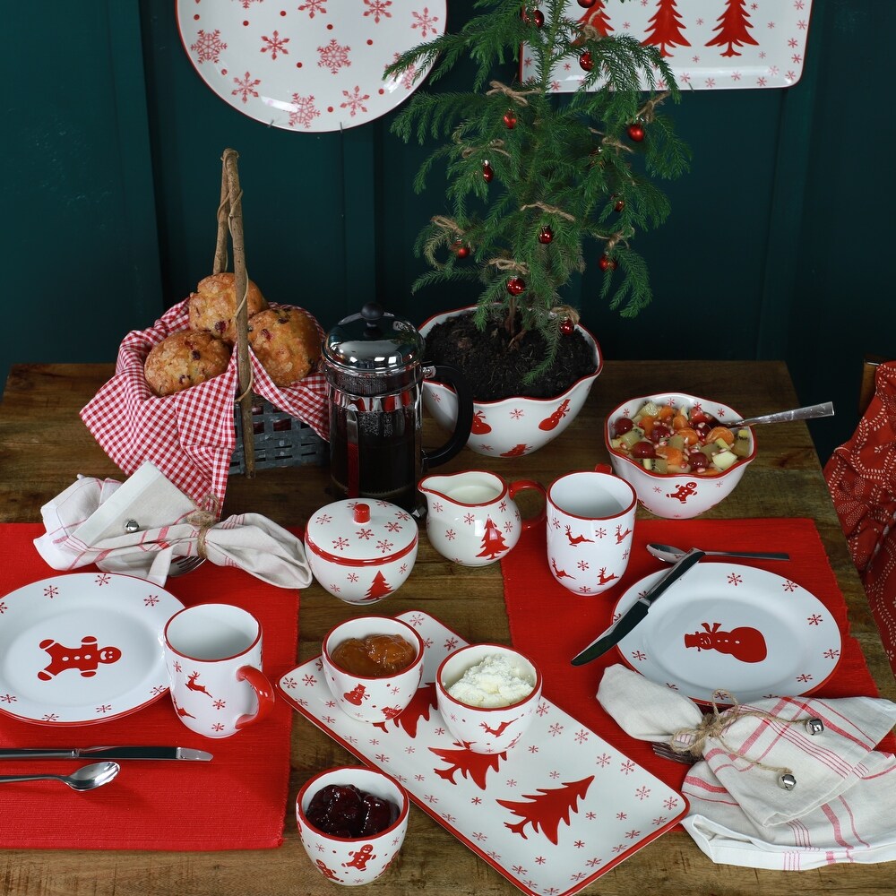 Euro Ceramica Winterfest Holiday Entertaining Set