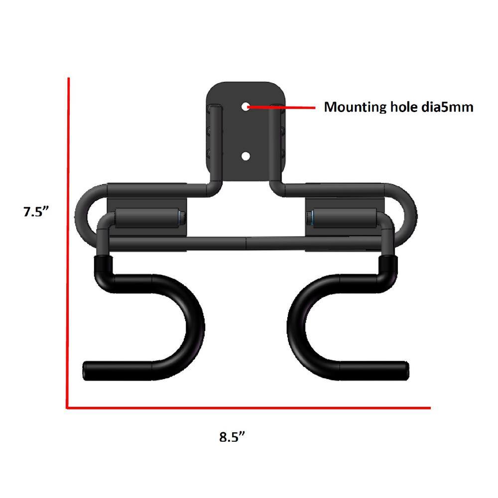 Everbilt 50 lbs. Heavy-Duty Wall Mounted Steel Double S-Hook in Vinyl Coated Black Mounting Hardware Included 69633