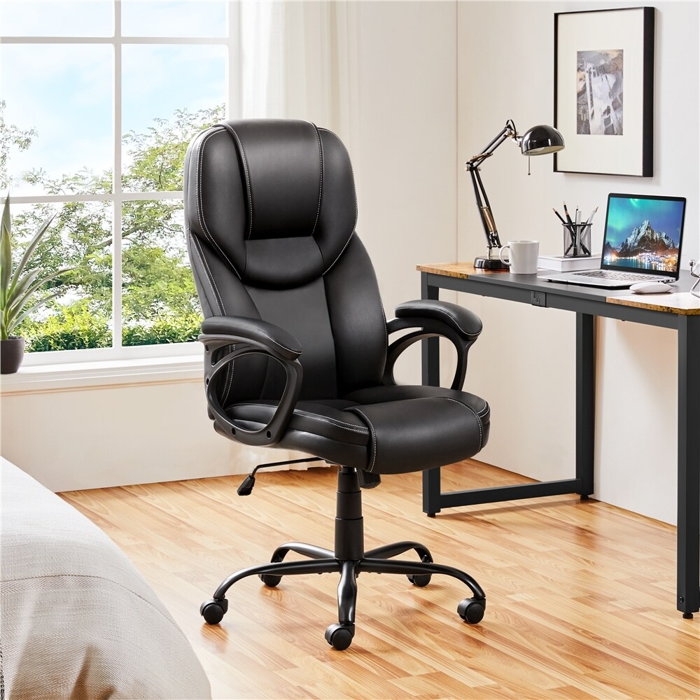 Yaheetech Faux Leather Executive Office Chair Big and Tall Computer Desk Chair   N/A