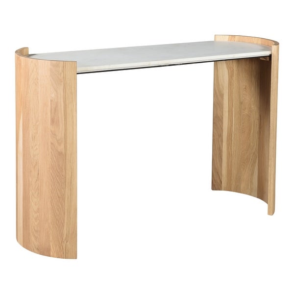 Aurelle Home Damina Modern Art Deco Curved Based Console Table