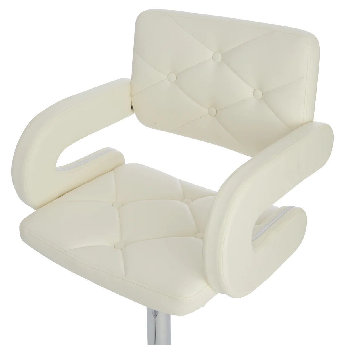 IVFC-IPS131-WHT | Vera Diamond Tufted Vanity Stool