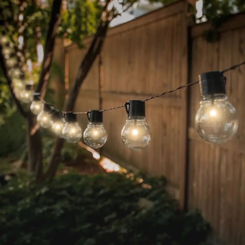 SOCIALITE Solar Powered LED Patio Bulb String Lights - 2 Pack - 20 feet