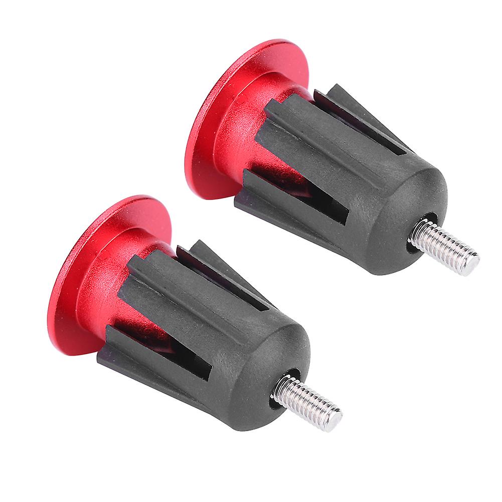 Aluminum Alloy Bike Grips Bar End Caps Plug For Mountain Bike Road Bicycle Handlebar (red)